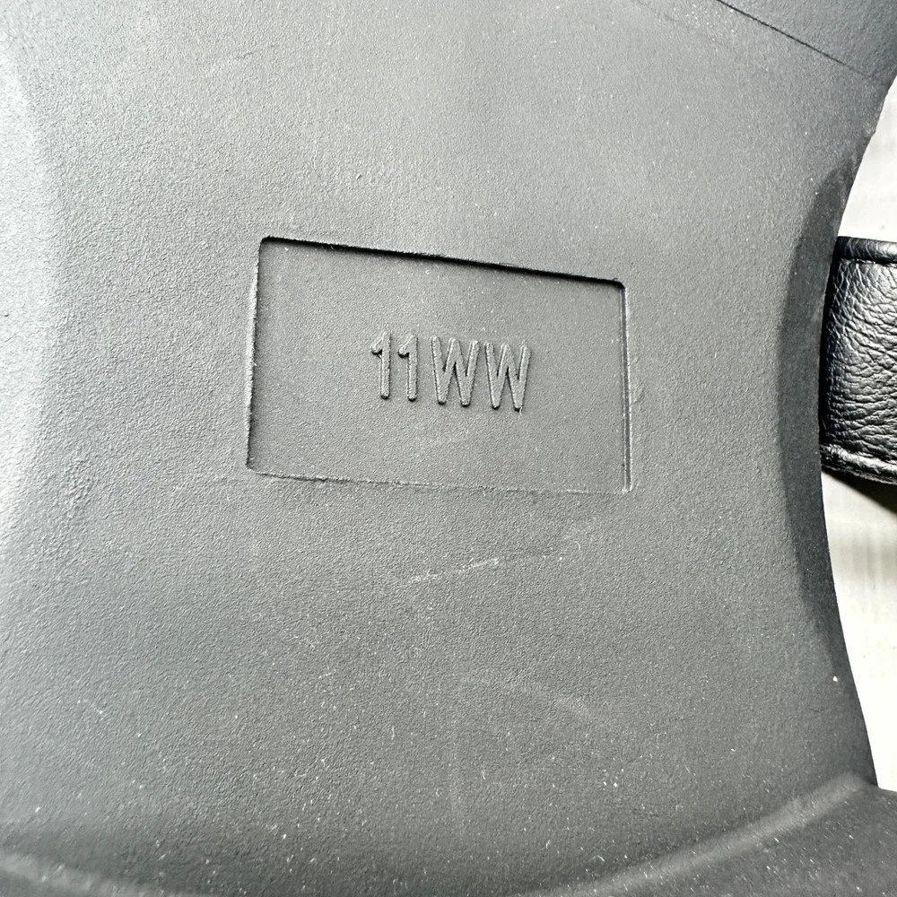 Torrid Black Faux Leather Perforated Mary Jane Flats Lug Sole 11WW - Picture 13 of 13